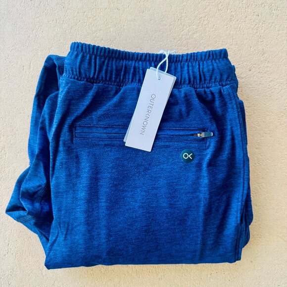 NWT Outerknown 2025 Mens Pace The Jogger Medium Heather Navy Blue Pants New - Picture 1 of 3
